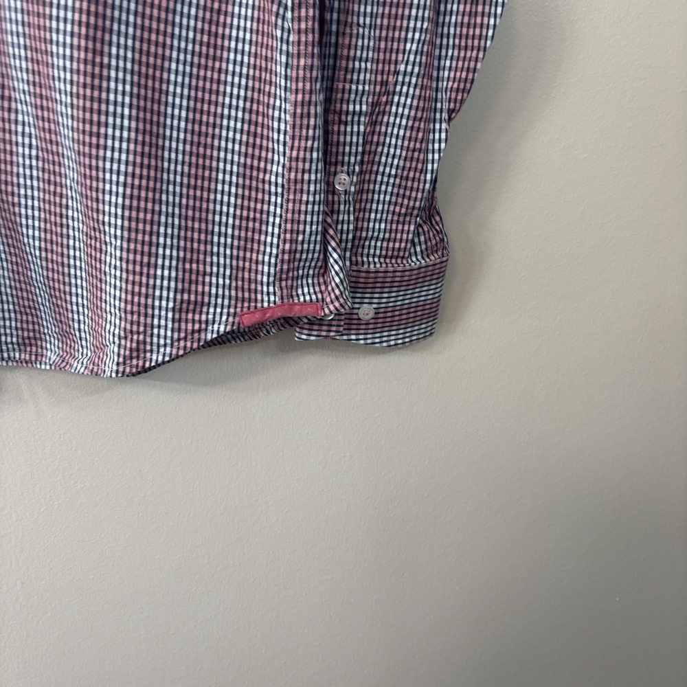 Tommy Bahama Shirt Mens M Silk Blend Long Sleeve Button Down Striped Plaid - Picture 3 of 10